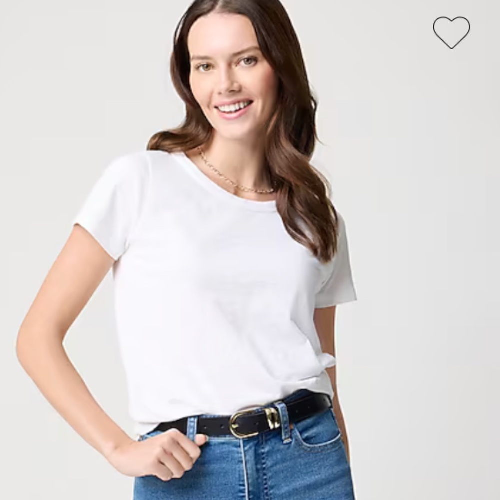 J. Crew Factory Girlfriend crewneck tee • size xs • AJ089 • White